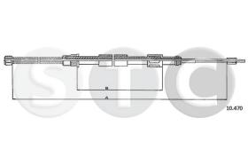 STC T480313 - CABLE FRENO C15 ALL (àCH 7664) DX/SX-R