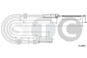 STC T483116 - CABLE FRENO KANGOO II ALL (DRUM BRAKE)