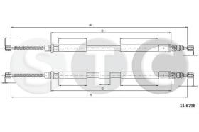 STC T483083 - CABLE FRENO ESPACE ALL EXC.V6 - GRANDE
