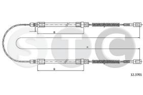 STC T481370 - CABLE FRENO DAILY 35.8-35.10-35.12