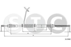 STC T481855 - CABLE FRENO TRANSIT ALL FWD CAB (DRUM