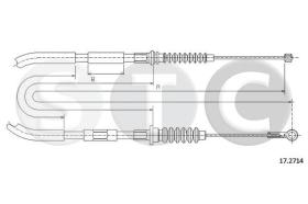 STC T482016 - CABLE FRENO TROOPER DX-RH