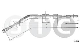 STC T483689 - CABLE FRENO 1200 KAFER