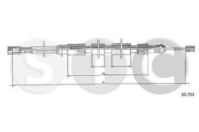 STC T483708 - CABLE FRENO LT 35/40/45 RUOTE GEMELLAR