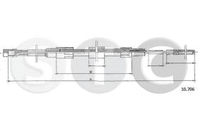 STC T483713 - CABLE FRENO TRANSPORTER 1,2 - 1,5 DX/S