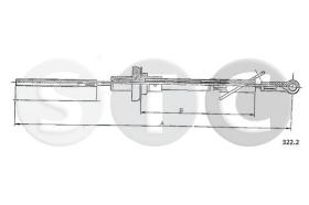 STC T481055 - CABLE EMBRAGUE A112 ALL