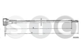 STC T483677 - CABLE CUENTAKILOMETROS TRANSPORTER - B