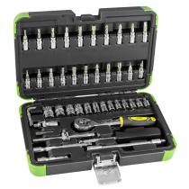 JBM 53201 - ESTUCHE DE 46 PIEZAS CON VASOS HEXAGONALES