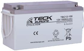 TECK TBC12150 - BATERIA CYCLIC AGM 12V  160 AH 483 X 170 X 239   +____-  M8