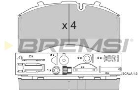 Bremsi BP7330 - B. PADS BPW SH SHSF 10010 15 ECO MAXX