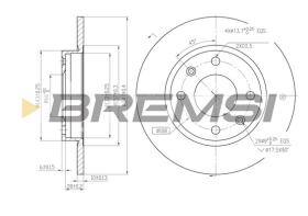 Bremsi CD6059S - B. DISC PEUGEOT, CITROEN, DALLAS