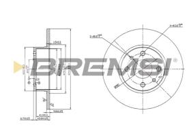 Bremsi CD6066S - B. DISC FIAT, ALFA ROMEO, LANCIA
