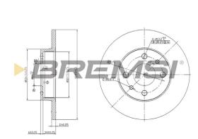 Bremsi CD6140S - B. DISC FIAT, FORD, ALFA ROMEO, LANCIA