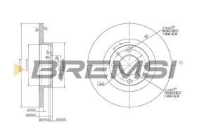 Bremsi CD6141S - B. DISC FIAT, NISSAN, ALFA ROMEO