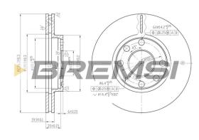 Bremsi CD6151V - B. DISC OPEL, ALFA ROMEO, DAEWOO, FSO