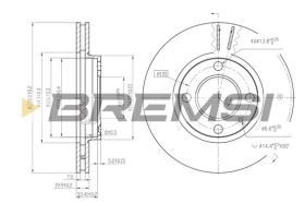 Bremsi CD6175V - B. DISC VW, AUDI, ROVER, SEAT