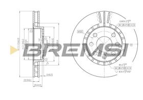 Bremsi CD6206V - B. DISC OPEL, DAEWOO, CHEVROLET, LOTUS