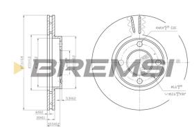 Bremsi CD6207V - B. DISC VW, SEAT
