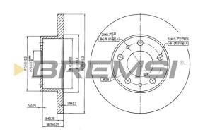 Bremsi CD6758S - B. DISC FIAT, PEUGEOT, CITROEN