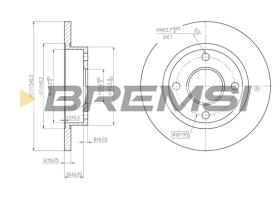 Bremsi CD6845S - B. DISC FORD, MAZDA