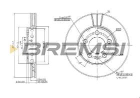 Bremsi CD6927V - B. DISC VW, AUDI, SEAT, SKODA