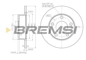 Bremsi CD6952S - B. DISC VW, AUDI
