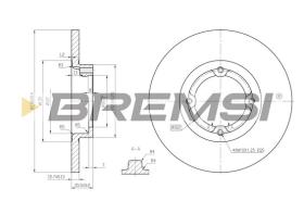 Bremsi CD7076S - B. DISC DAEWOO, CHEVROLET