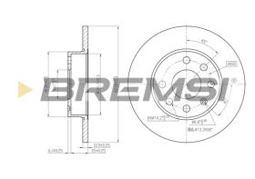 Bremsi CD7129S - B. DISC OPEL