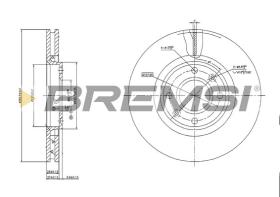 Bremsi CD7152V - B. DISC OPEL, PEUGEOT, CITROEN, DS