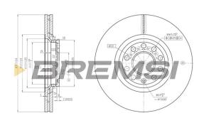 Bremsi CD7156V - B. DISC VW, AUDI