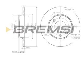 Bremsi CD7178S - B. DISC PEUGEOT, CITROEN