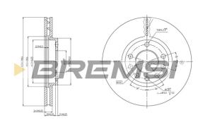 Bremsi CD7191V - B. DISC FIAT, OPEL, CADILLAC, SAAB