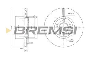 Bremsi CD7221V - B. DISC VW, AUDI, SEAT, SKODA