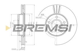 Bremsi CD7222V - B. DISC FORD, VOLVO