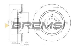 Bremsi CD7227S - B. DISC FORD, VOLVO