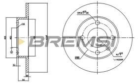 Bremsi CD7233S - B. DISC VW, SEAT