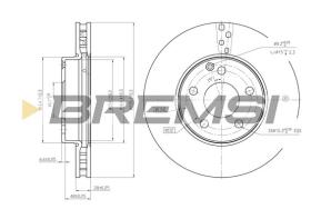 Bremsi CD7252V - B. DISC MERCEDES-BENZ, CITROEN