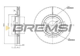 Bremsi CD7261V - B. DISC OPEL, SAAB, VAUXHALL