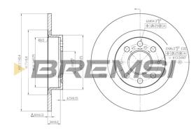 Bremsi CD7299S - B. DISC FIAT, OPEL, ABARTH