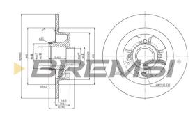 Bremsi CD7381S - B. DISC RENAULT