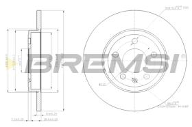 Bremsi CD7423S - B. DISC AUDI, SEAT