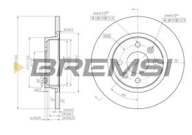 Bremsi CD7502S - B. DISC RENAULT, DACIA