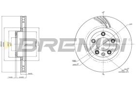 Bremsi CD8019VRD - B. DISC VW, PORSCHE