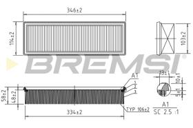 Bremsi FA2119 - AIR FILTER RENAULT