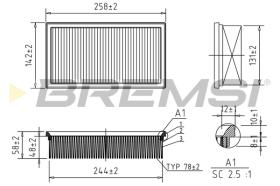 Bremsi FA2207 - AIR FILTER FORD