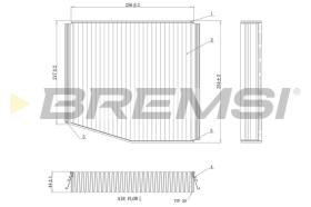 Bremsi FC0106A - CABIN FILTER MERCEDES-BENZ, INFINITI