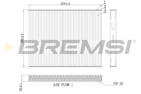 Bremsi FC0443C - CABIN FILTER KIA, HYUNDAI