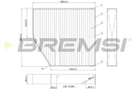 Bremsi FC0875C - CABIN FILTER MERCEDES-BENZ
