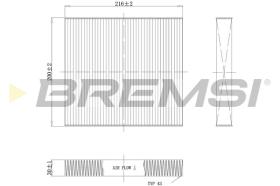 Bremsi FC1341 - CABIN FILTER NISSAN, INFINITI, SUBARU