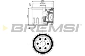 Bremsi FL0141 - OIL FILTER FIAT, ALFA ROMEO, LANCIA